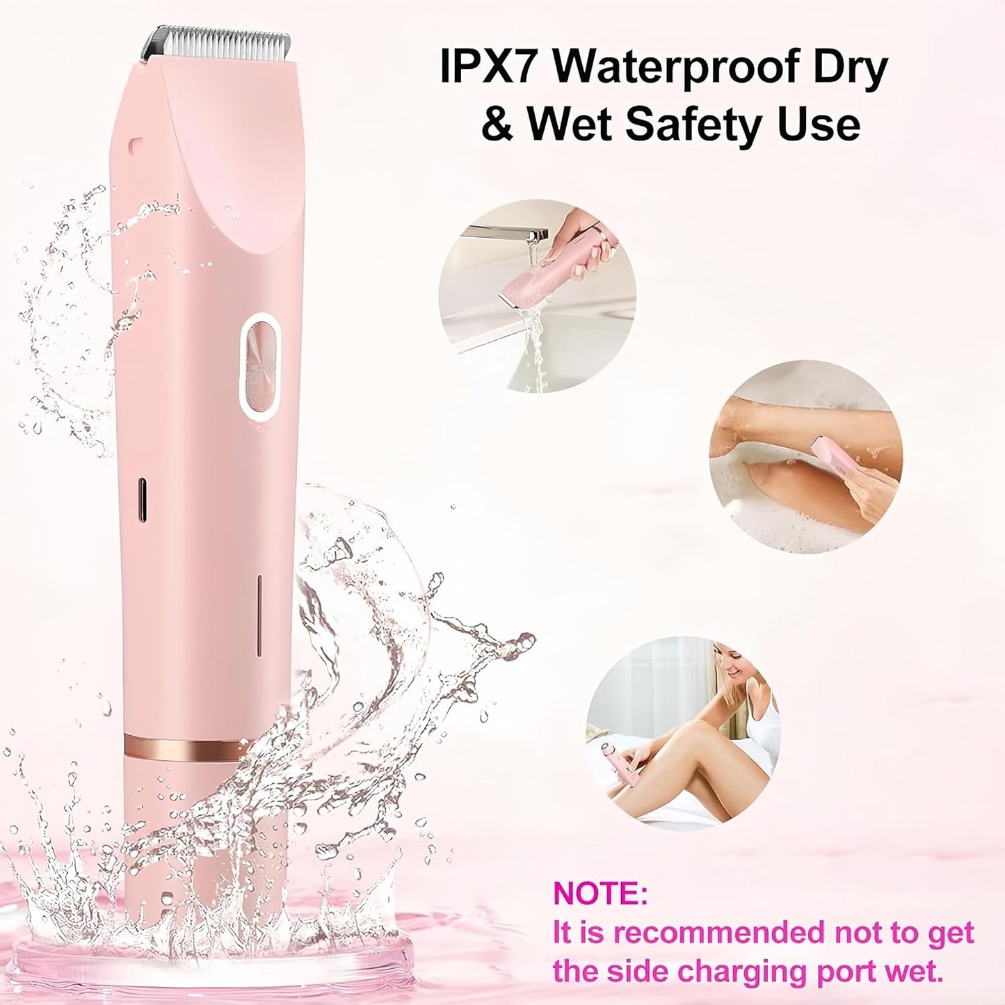 Electric Shaver for Women, 2-In-1 Electric Razor for Womens Legs Underarm Face P